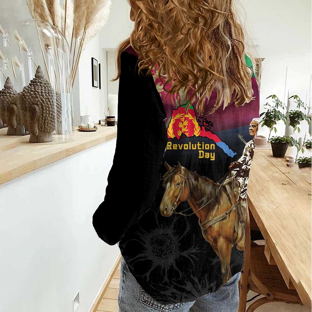 Happy Eritrea Revolution Day Women Casual Shirt Remember Hamid Idris Awate - Wonder Print Shop