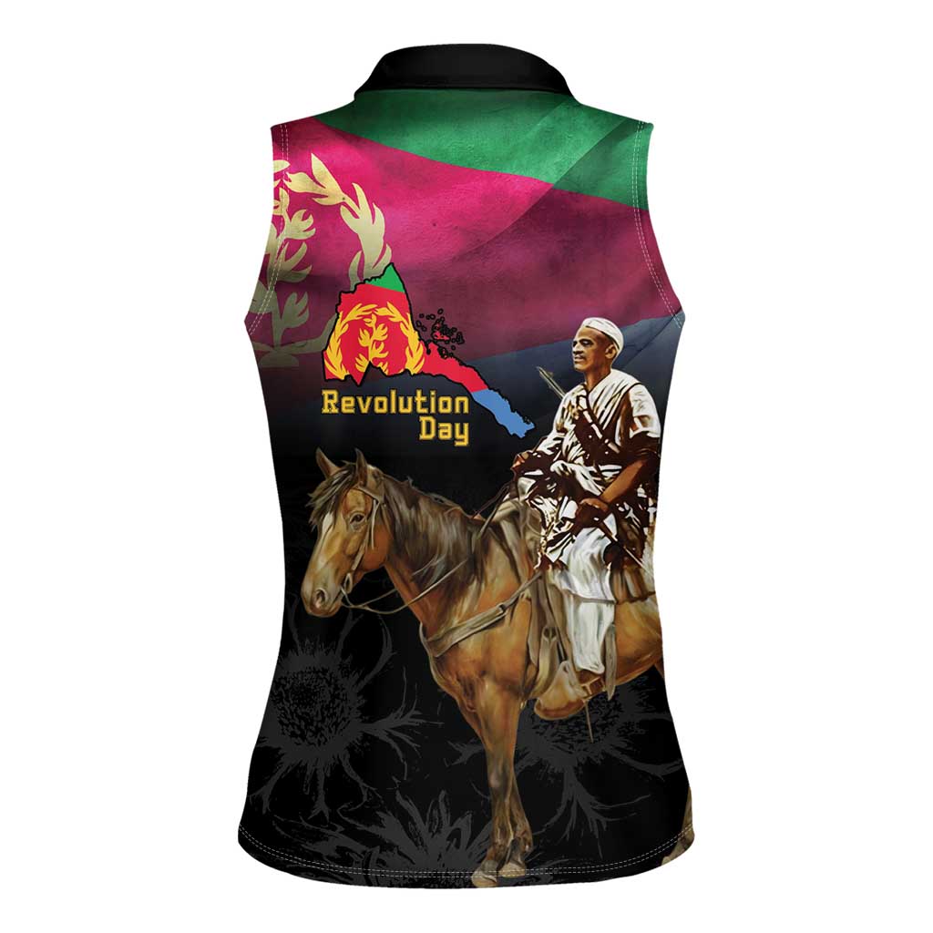 Happy Eritrea Revolution Day Women Sleeveless Polo Shirt Remember Hamid Idris Awate - Wonder Print Shop