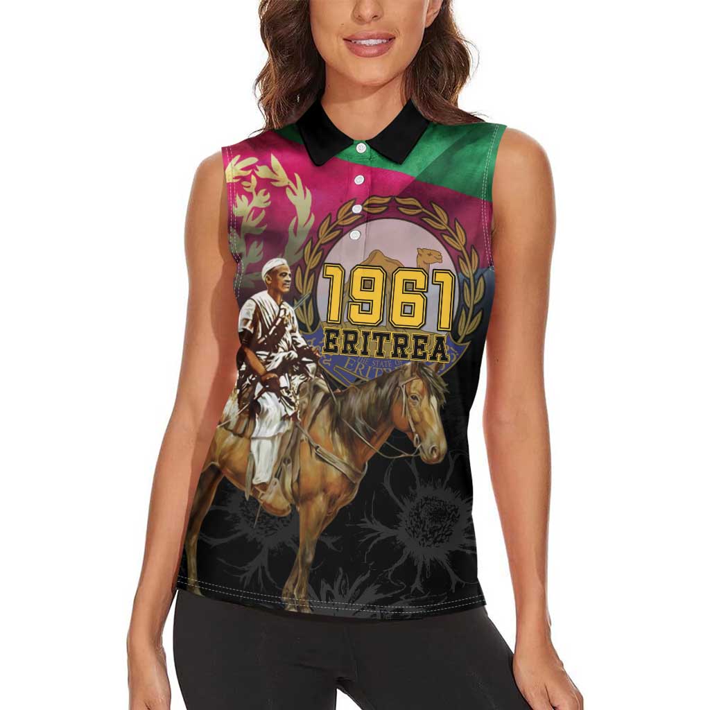 Happy Eritrea Revolution Day Women Sleeveless Polo Shirt Remember Hamid Idris Awate - Wonder Print Shop