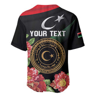 Personalized Libya Revolution Day Baseball Jersey Libyan Map With Pomegranate Blossom - Wonder Print Shop