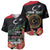 Personalized Libya Revolution Day Baseball Jersey Libyan Map With Pomegranate Blossom - Wonder Print Shop
