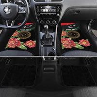 Libya Revolution Day Car Mats Libyan Map With Pomegranate Blossom - Wonder Print Shop