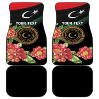 Libya Revolution Day Car Mats Libyan Map With Pomegranate Blossom - Wonder Print Shop