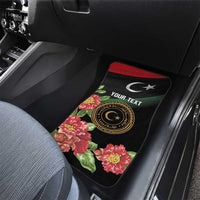 Libya Revolution Day Car Mats Libyan Map With Pomegranate Blossom - Wonder Print Shop