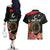 Personalized Libya Revolution Day Couples Matching Off The Shoulder Long Sleeve Dress and Hawaiian Shirt Libyan Map With Pomegranate Blossom - Wonder Print Shop