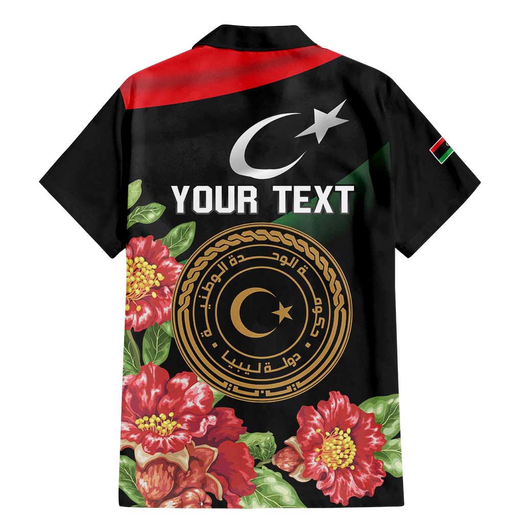 Personalized Libya Revolution Day Family Matching Mermaid Dress and Hawaiian Shirt Libyan Map With Pomegranate Blossom - Wonder Print Shop