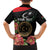 Personalized Libya Revolution Day Family Matching Off The Shoulder Long Sleeve Dress and Hawaiian Shirt Libyan Map With Pomegranate Blossom - Wonder Print Shop