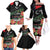 Personalized Libya Revolution Day Family Matching Off The Shoulder Long Sleeve Dress and Hawaiian Shirt Libyan Map With Pomegranate Blossom - Wonder Print Shop