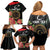 Personalized Libya Revolution Day Family Matching Off Shoulder Short Dress and Hawaiian Shirt Libyan Map With Pomegranate Blossom - Wonder Print Shop