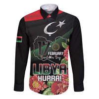 Personalized Libya Revolution Day Family Matching Puletasi and Hawaiian Shirt Libyan Map With Pomegranate Blossom - Wonder Print Shop