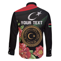 Personalized Libya Revolution Day Family Matching Puletasi and Hawaiian Shirt Libyan Map With Pomegranate Blossom - Wonder Print Shop