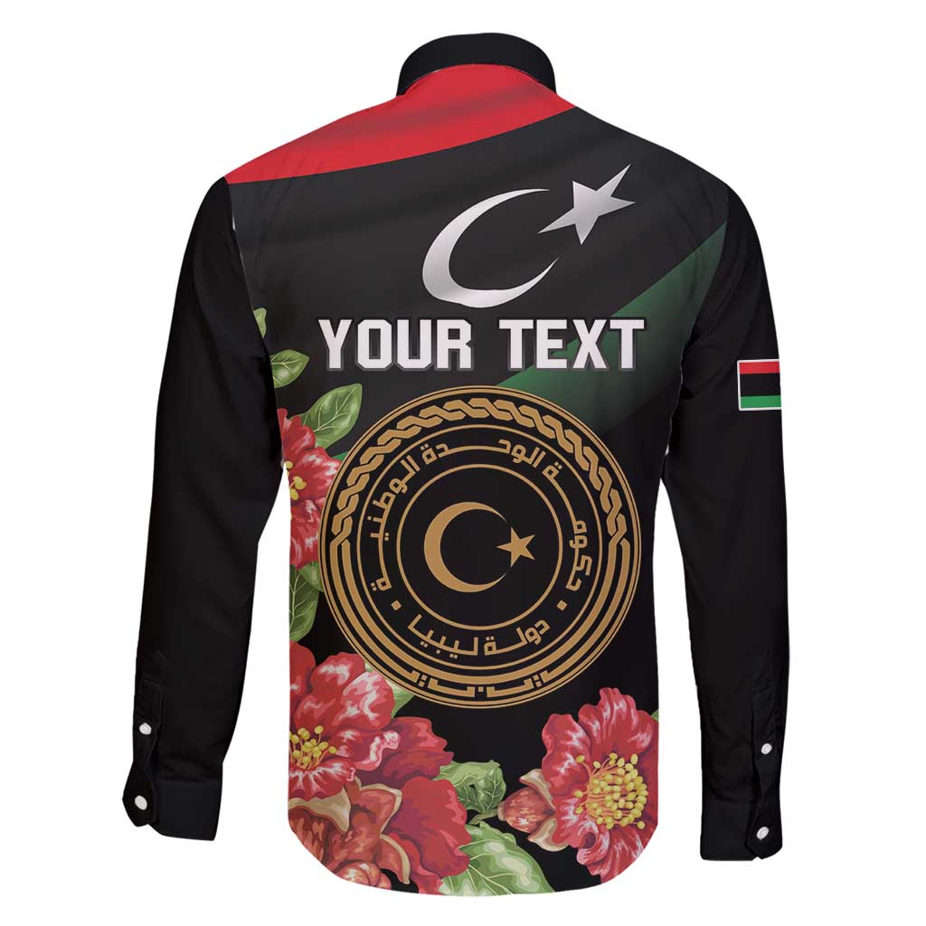 Personalized Libya Revolution Day Family Matching Short Sleeve Bodycon Dress and Hawaiian Shirt Libyan Map With Pomegranate Blossom - Wonder Print Shop