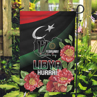 Libya Revolution Day Garden Flag Libyan Map With Pomegranate Blossom - Wonder Print Shop