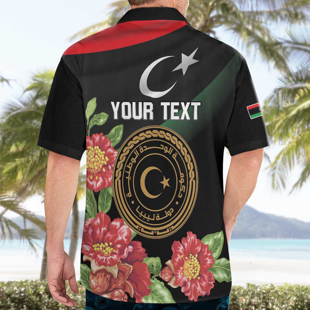 Personalized Libya Revolution Day Hawaiian Shirt Libyan Map With Pomegranate Blossom - Wonder Print Shop