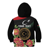 Personalized Libya Revolution Day Kid Hoodie Libyan Map With Pomegranate Blossom - Wonder Print Shop