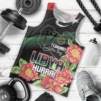 Personalized Libya Revolution Day Men Tank Top Libyan Map With Pomegranate Blossom - Wonder Print Shop
