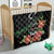 Libya Revolution Day Quilt Libyan Map With Pomegranate Blossom - Wonder Print Shop