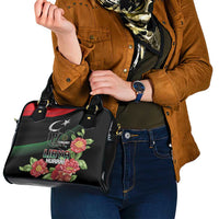 Libya Revolution Day Shoulder Handbag Libyan Map With Pomegranate Blossom - Wonder Print Shop