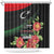Libya Revolution Day Shower Curtain Libyan Map With Pomegranate Blossom - Wonder Print Shop