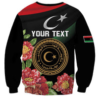 Personalized Libya Revolution Day Sweatshirt Libyan Map With Pomegranate Blossom - Wonder Print Shop