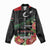 Personalized Libya Revolution Day Women Casual Shirt Libyan Map With Pomegranate Blossom - Wonder Print Shop