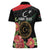 Personalized Libya Revolution Day Women Polo Shirt Libyan Map With Pomegranate Blossom - Wonder Print Shop