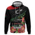 Personalized Libya Revolution Day Zip Hoodie Libyan Map With Pomegranate Blossom - Wonder Print Shop