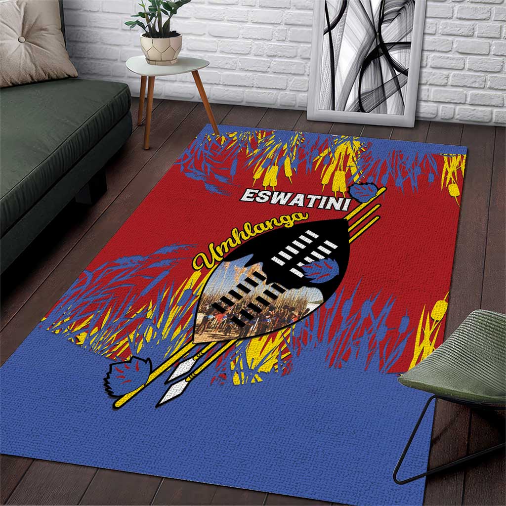 Eswatini Umhlanga Area Rug Nguni Shield With Reed - Wonder Print Shop
