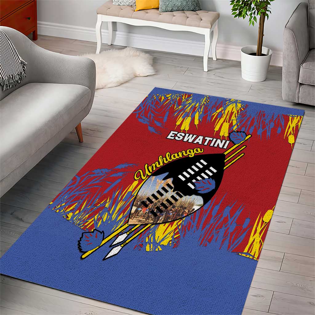 Eswatini Umhlanga Area Rug Nguni Shield With Reed - Wonder Print Shop