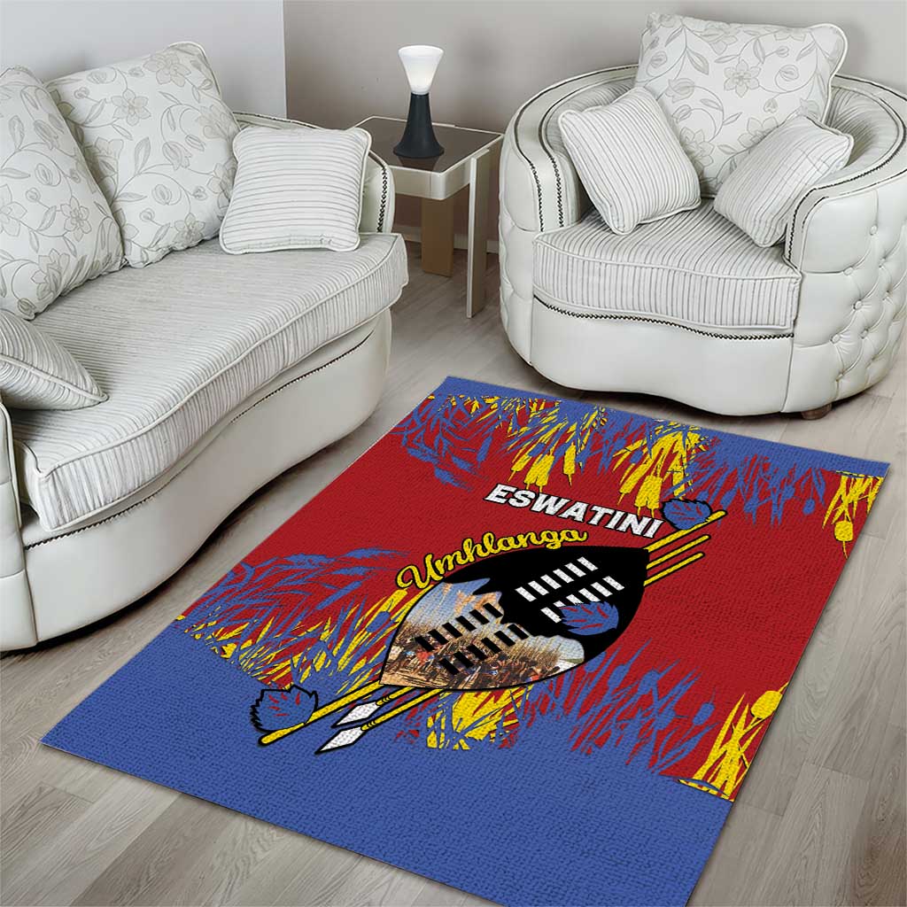 Eswatini Umhlanga Area Rug Nguni Shield With Reed - Wonder Print Shop