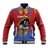 Personalized Eswatini Umhlanga Baseball Jacket Nguni Shield With Reed - Wonder Print Shop
