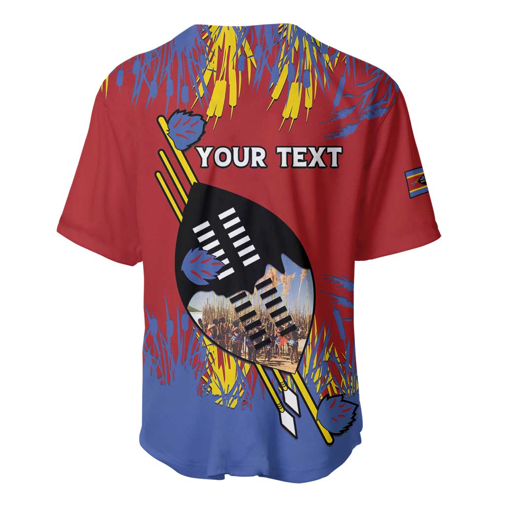 Personalized Eswatini Umhlanga Baseball Jersey Nguni Shield With Reed - Wonder Print Shop