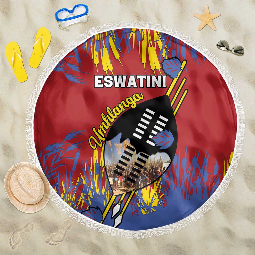 Eswatini Umhlanga Beach Blanket Nguni Shield With Reed - Wonder Print Shop