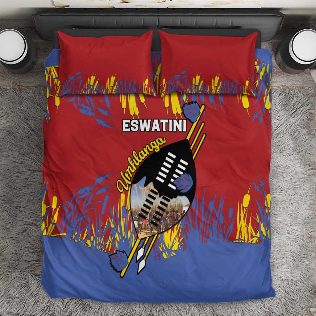 Eswatini Umhlanga Bedding Set Nguni Shield With Reed - Wonder Print Shop