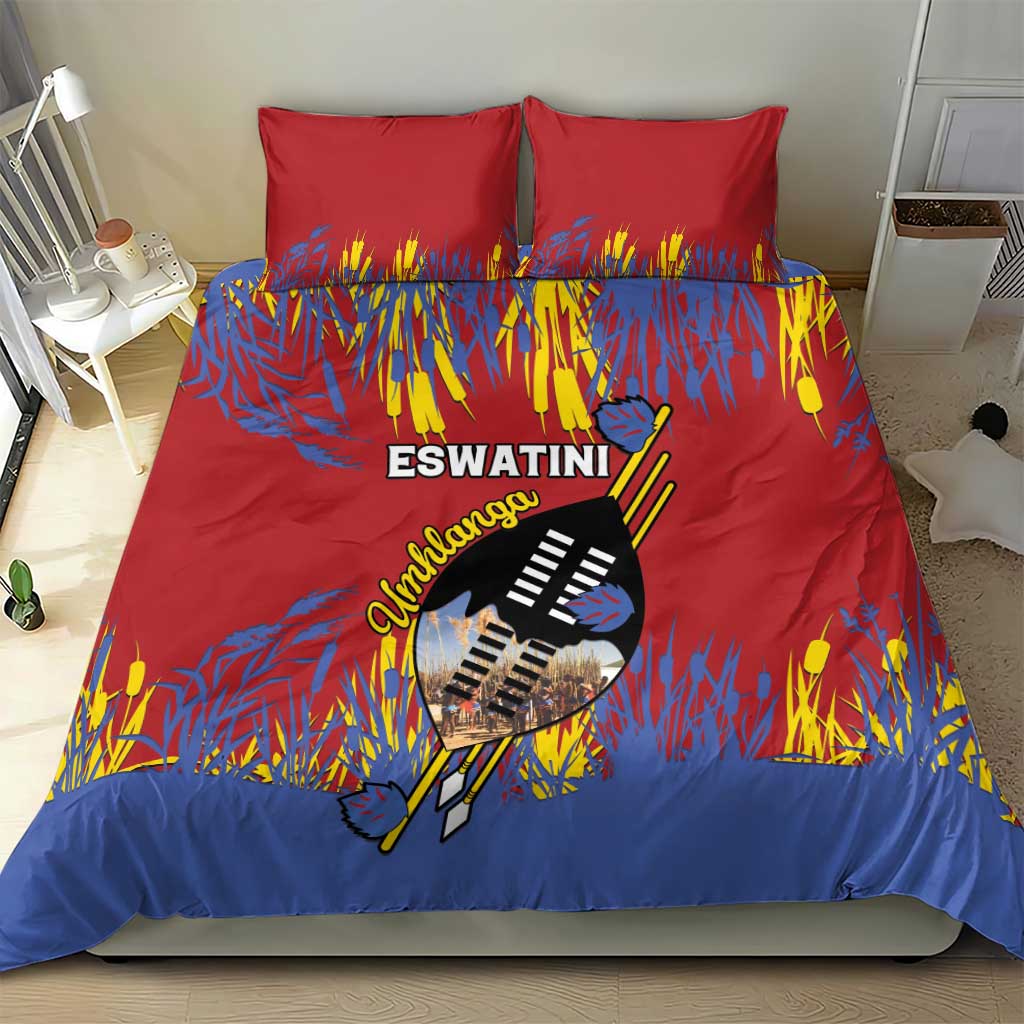 Eswatini Umhlanga Bedding Set Nguni Shield With Reed - Wonder Print Shop