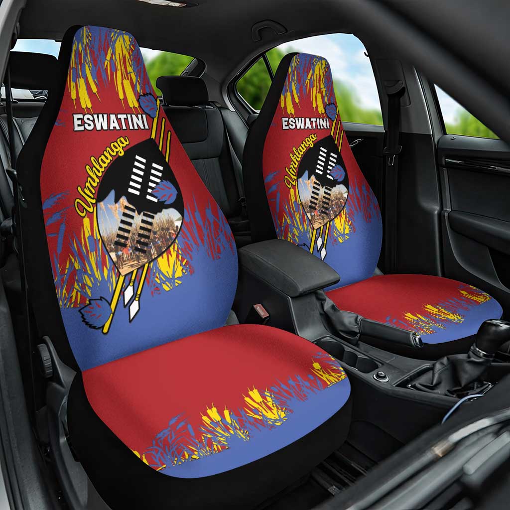 Eswatini Umhlanga Car Seat Cover Nguni Shield With Reed - Wonder Print Shop
