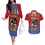 Personalized Eswatini Umhlanga Couples Matching Off The Shoulder Long Sleeve Dress and Hawaiian Shirt Nguni Shield With Reed - Wonder Print Shop