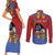 Personalized Eswatini Umhlanga Couples Matching Short Sleeve Bodycon Dress and Long Sleeve Button Shirt Nguni Shield With Reed - Wonder Print Shop