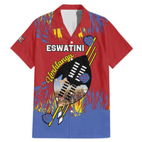 Personalized Eswatini Umhlanga Family Matching Mermaid Dress and Hawaiian Shirt Nguni Shield With Reed - Wonder Print Shop