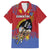 Personalized Eswatini Umhlanga Family Matching Off Shoulder Short Dress and Hawaiian Shirt Nguni Shield With Reed - Wonder Print Shop
