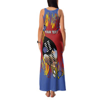 Personalized Eswatini Umhlanga Family Matching Tank Maxi Dress and Hawaiian Shirt Nguni Shield With Reed - Wonder Print Shop