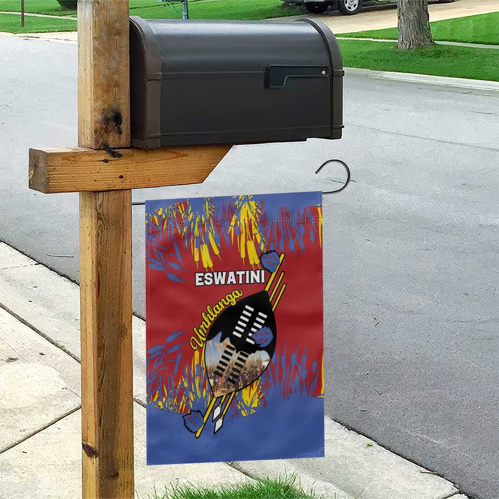 Eswatini Umhlanga Garden Flag Nguni Shield With Reed - Wonder Print Shop