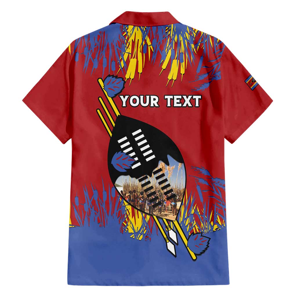 Personalized Eswatini Umhlanga Hawaiian Shirt Nguni Shield With Reed - Wonder Print Shop
