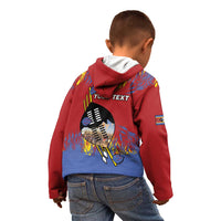 Personalized Eswatini Umhlanga Kid Hoodie Nguni Shield With Reed - Wonder Print Shop