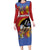 Personalized Eswatini Umhlanga Long Sleeve Bodycon Dress Nguni Shield With Reed - Wonder Print Shop