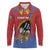 Personalized Eswatini Umhlanga Long Sleeve Polo Shirt Nguni Shield With Reed - Wonder Print Shop