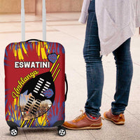 Eswatini Umhlanga Luggage Cover Nguni Shield With Reed - Wonder Print Shop