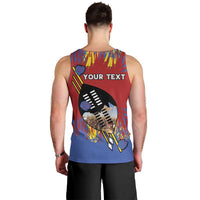 Personalized Eswatini Umhlanga Men Tank Top Nguni Shield With Reed - Wonder Print Shop