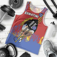 Personalized Eswatini Umhlanga Men Tank Top Nguni Shield With Reed - Wonder Print Shop