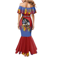 Personalized Eswatini Umhlanga Mermaid Dress Nguni Shield With Reed - Wonder Print Shop